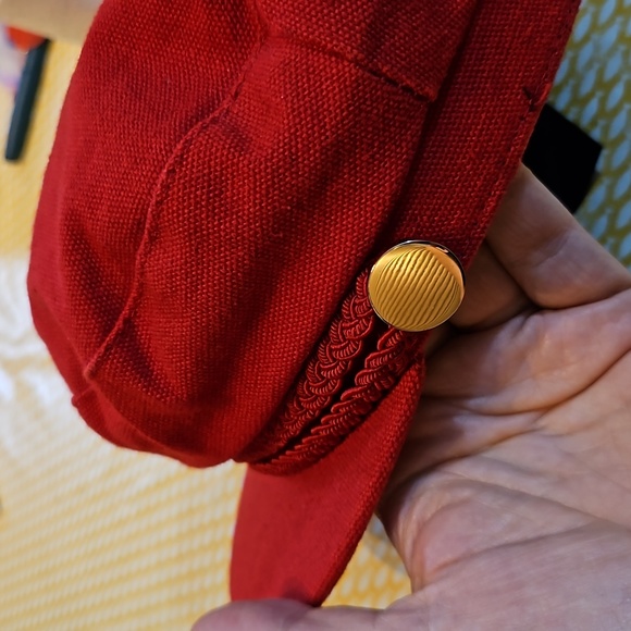 Zara 56cm red sports cap canvas / denim bought but never worn - Picture 11 of 11